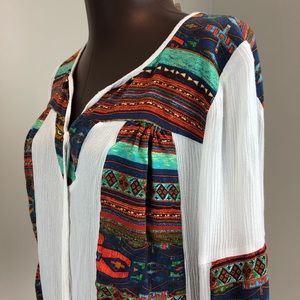 Anthropologie Fig and Flower Boho Top